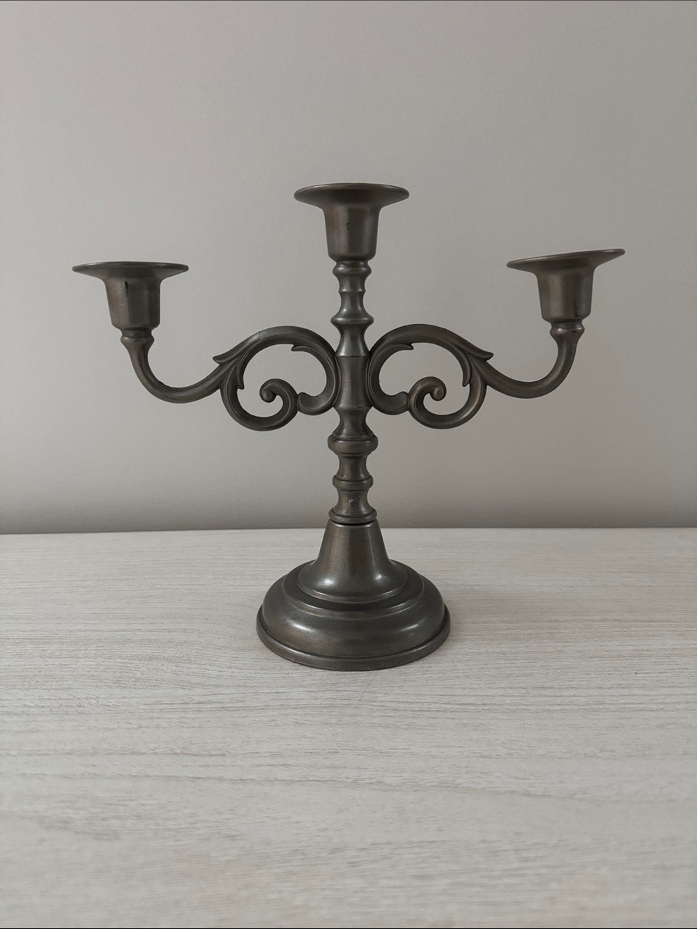 Vintage Quist W. Germany Pewter Candleabra VGUC